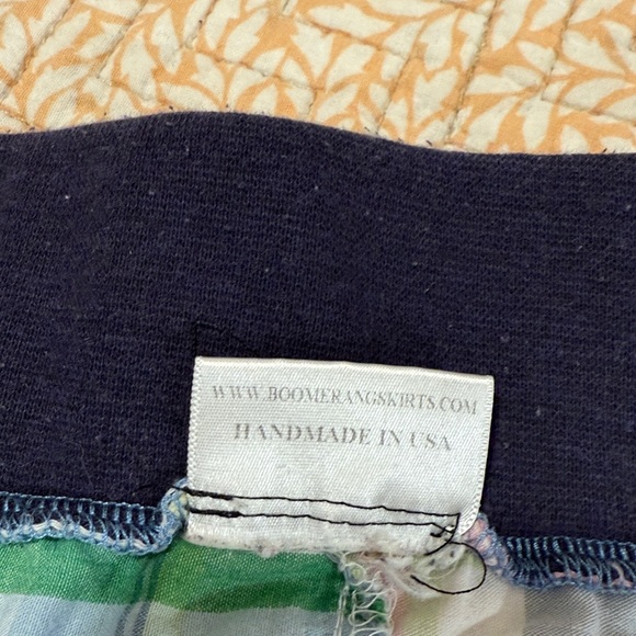 Vintage Boomerang A-Line Skirt with Denim and Plaid - Picture 3 of 7